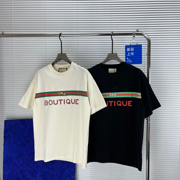 

23ss designer letter printed t shirts tee sweatshirt fashion high street short sleeves summer casual t-shirt breathable men women crew neck, Black;brown