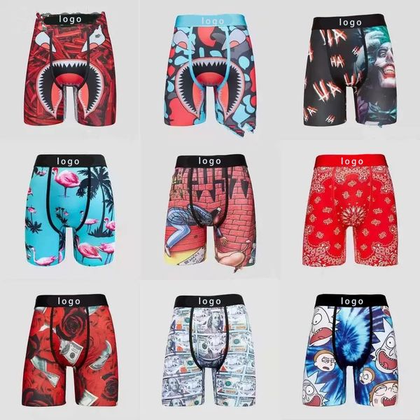 

psd designer swimming swimwear mens boxer underwear underpants printed underwear soft boxers breathable branded male short pants with bag
