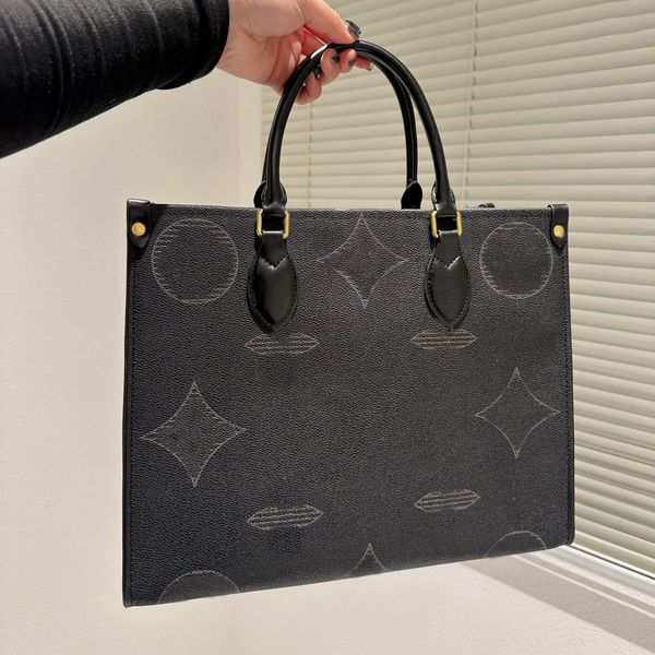 

designer jungle onthego totes bags leather handle vintage handbags genuine calfskin print french outdoor wallets large capacity shopping cro