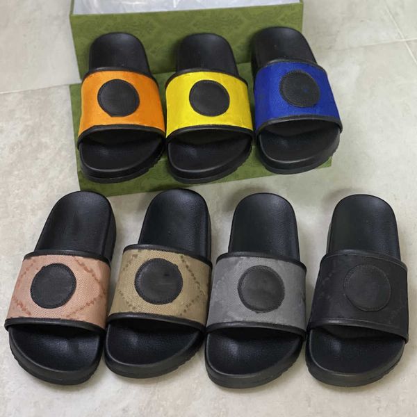 

sandals designers off the grid slides flat slipper for mens women real leather striped casual shoes flip flops big size eu47 with box no351, Black