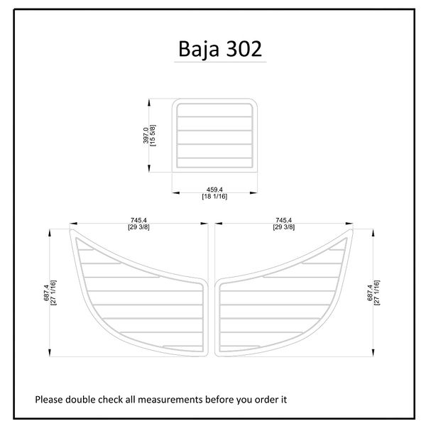 

2002 baja 302 swim platform boat eva faux foam teak deck floor pad