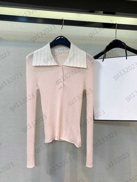

womens sweaters contrasting colors lapels long sleeve slim knit sweater half button design open pullover knitwear gentle temperament women a, White;black