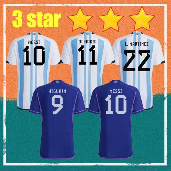 

22/23 argentina #10 messi soccer jerseys 2022 home #9 j. alvarez #11 di maria #21 dybala #7de paul shirt #22 .martinez #20 lo celso man nat, Black;yellow