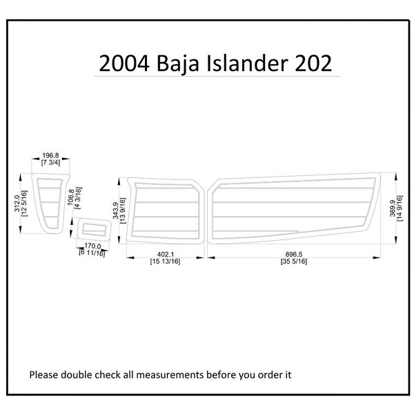 

2004 baja islander 202 swim platform boat eva faux foam teak deck floor pad
