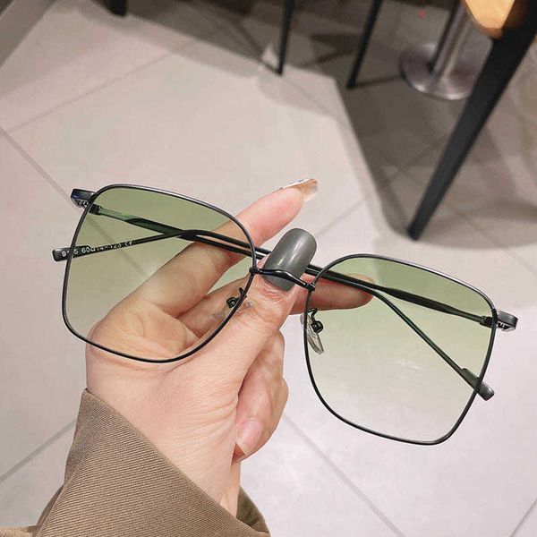 

super classy avocado green sunglasses women men fashion luxury alloy frame square sun glasses 2022 new shades for female 1219, White;black