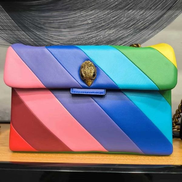 

women's bag handbags fashion designer luxury classic elegant high level chain shoulder crossbody leather medium eagle sheepskin flap on