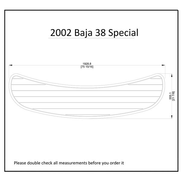 

2002 baja 38 special swim platform boat eva faux foam teak deck floor pad