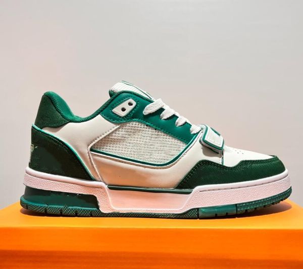 

2022 fashion men women trainer shoes luxury designer mens womens low lace-up casual flats sneakers outdoor loafers 36-44 new high quality, Black