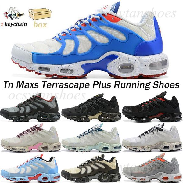 

2023 plus tn running shoes men sneakers maxs tns 3 triple black white unity university hyper blue tn maxs terrascape plus sports women train