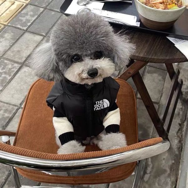 

dog apparel tide pet clothes autumn and winter clothes puppy black vest jacket than the panda mimi sleeveless horse
