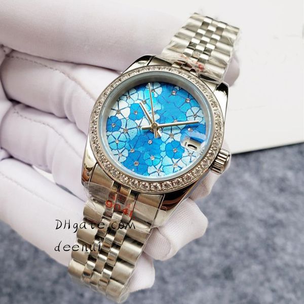 

Men's automatic watches Classic designer fashion 31mm 904L mechanical All stainless steel strap luminous swimming sapphire watch, Red