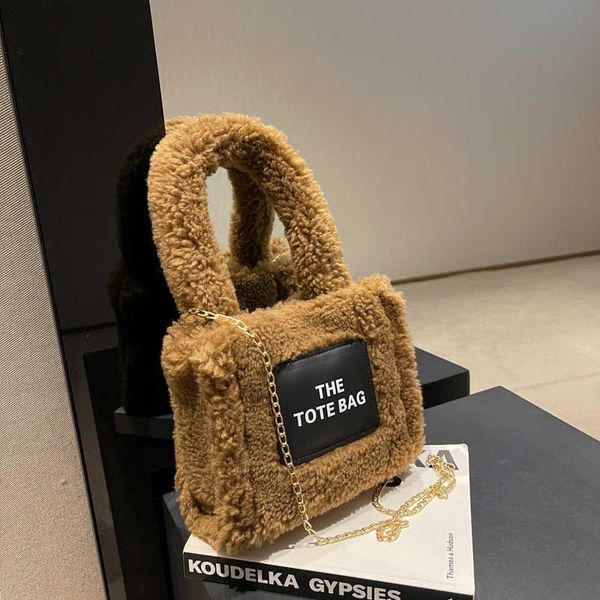 

shoulder bags plush tote bag for women designer bag winter new designers handbag versatile chain crossbody bags small fashion chain cross bo
