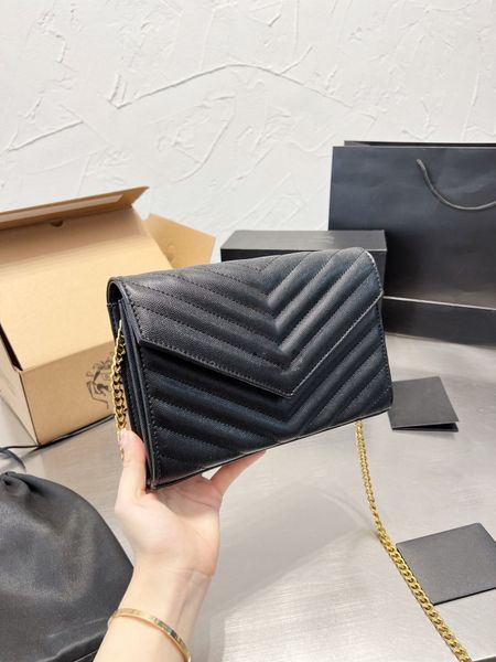 

caviar shoulder bag luxury designer handbag women handbag with gold and silver chain leather fashion purse