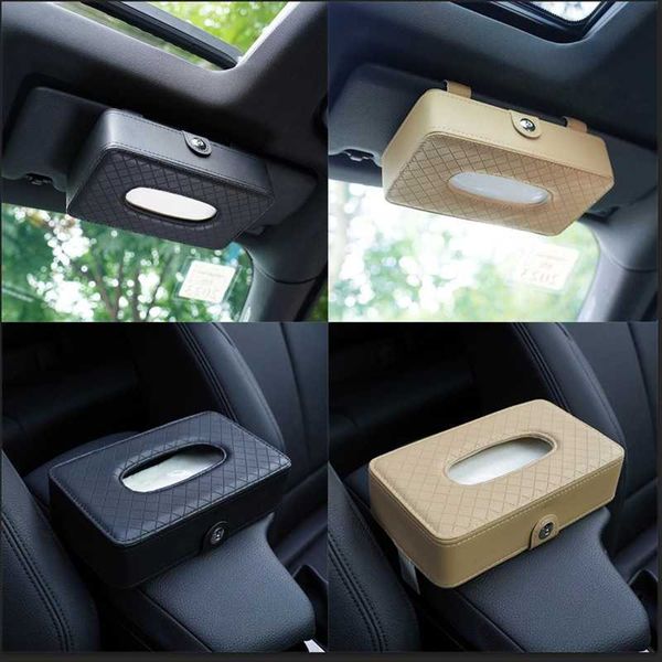 

car tissue box universal car tissue box creative leather napkin holder box back seat sun visor tissue organizer for car t221220
