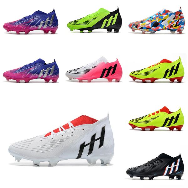 

2022 soccer shoes predator edge geometric high ankel fg edge.1 low black white cleats falcon 22 outdoor football boots 0508