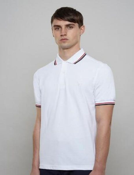 

fred mens casual polo shirt london brit perry cotton tee shirts short sleeve summer leisure sport polo shirts red striped brand po7631932, White;black