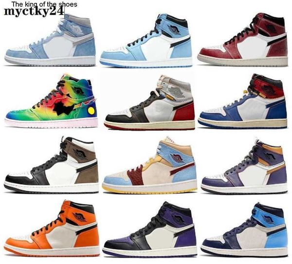 

2022 authentic trophy room 1 high og chicago bred toe banned 1s shoes dark mocha hyper royal university blue obsidian balvin union men women