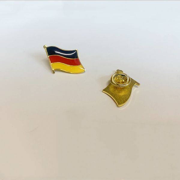 

100pcs german brooches waving patriotic soft enamel flag lapel pins germanic, Gray