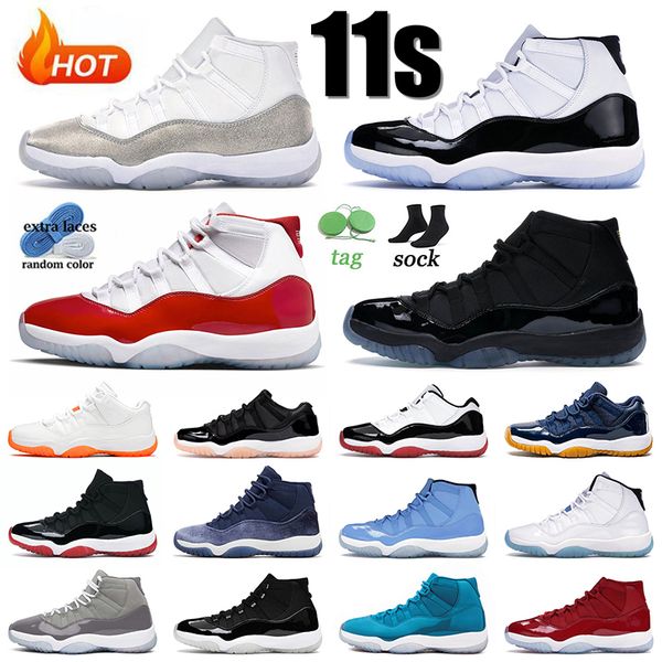 

jumpman 11 cherry basketball shoes 11s mens women sneakers concord metallic silver gamma blue concord bred midnight navy pantone 25th annive, White;red