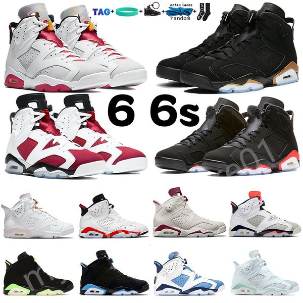 

jumpman 6s sneakers casual shoes retro men women 6 designer shoe sports trainer hare infrared white barely rose paris carmine bordeaux outdo, Black
