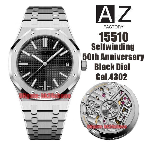 

azf watches 50th anniversary 15510st.oo.1320st.02 selfwinding 41mm cal.4302 automatic mens watch black dial stainless steel bracelet gents w, Slivery;brown
