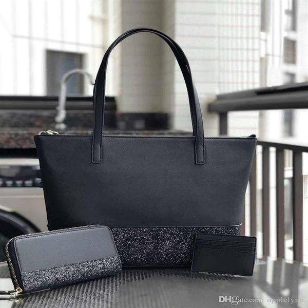 

brand designer women bags larger glitter purse set patchwork shining shoulder crossbody shopping bags pu women handbag totes 5 col298s