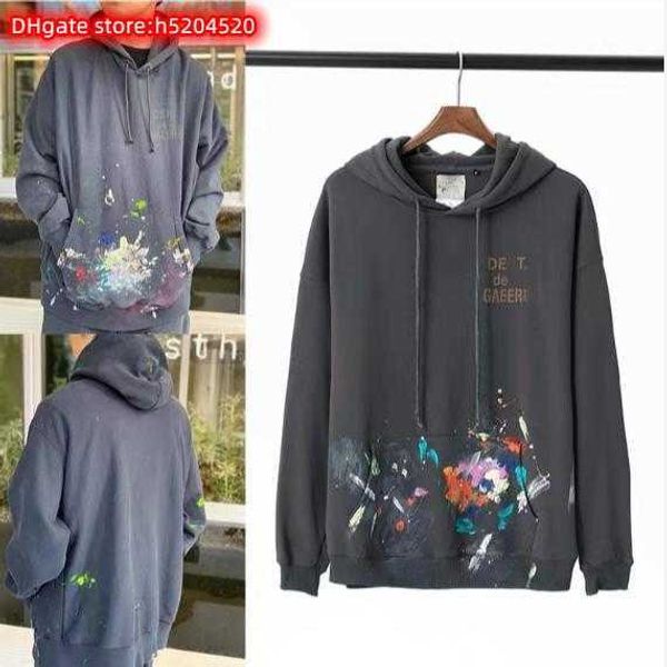 

witm men's and women's hoodies crew neck sweatshirts fashion design brand deptgaleryes autumn spring pullover hip hop letter print, Black