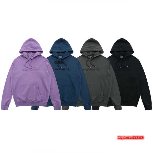 

picw men's and women's hoodies sweatshirts north american high street brand carhart pure cotton washing heavy industry classic let, Black
