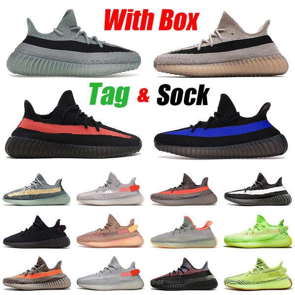 

big size 36-48 kanye running shoes salt slate v2 350 zebra oreo dazzling blue mx rock beluga reflective bred yeezies yeezzy yezzy runners sn, Black