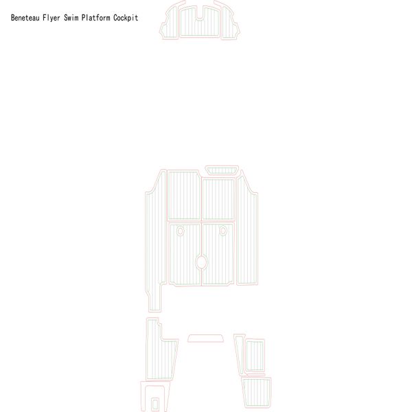 

beneteau flyer swim platform cockpit boat eva faux teak deck floor pad