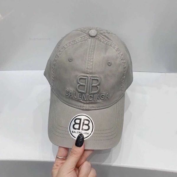 

winter designer balenciga beanie double ball cap hat baseball version letter balencigass soft bonnet embroidered washed cotton faij, Blue;gray