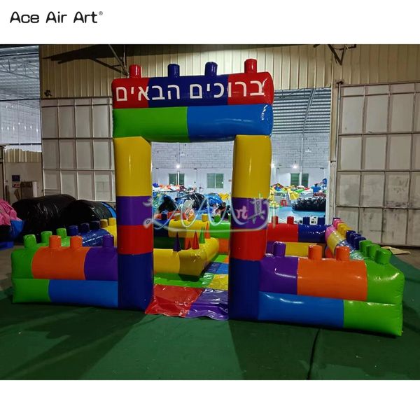 PVC Material Waterproof Inflatable Building Blocks Lego Frame For Children's Play Games/Outdoor Entertainment Rental