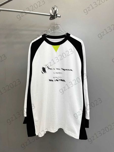 

womens sweaters pure cotton fabric contrast color letter printing pullovers knitted sweater thread round neck long sleeves casual knitwear w, White;black