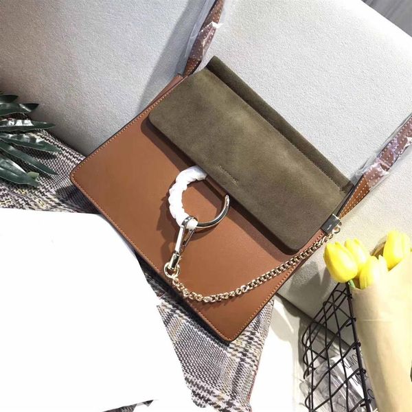 

designer- shiping shoulder bags women real leather chain crossbody bag handbags circle purse female296o