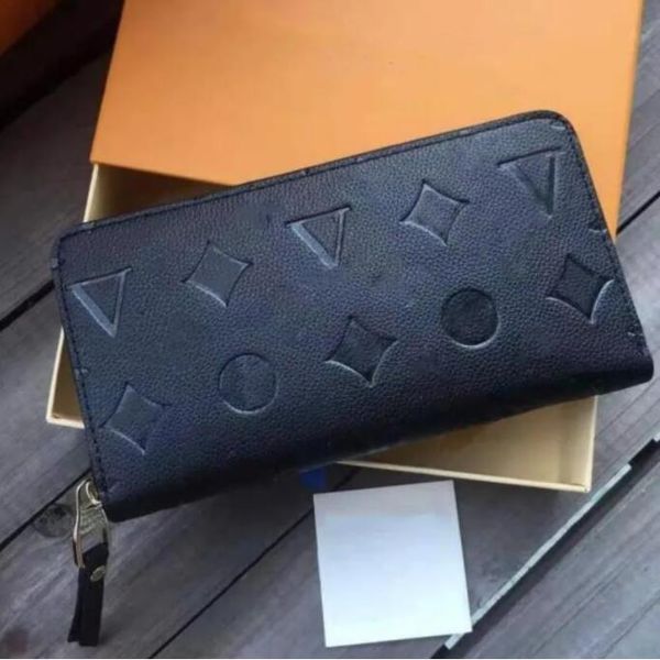 

2023 fashion women wallet pu leather wallet single zipper wallets lady ladies long classical purse with card, Red;black