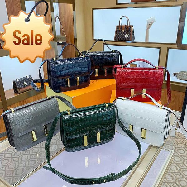 

women's luxury designer shoulder bags 2023 new fashion texture h buckle crossbody bag portable envelope package gift box factory direct
