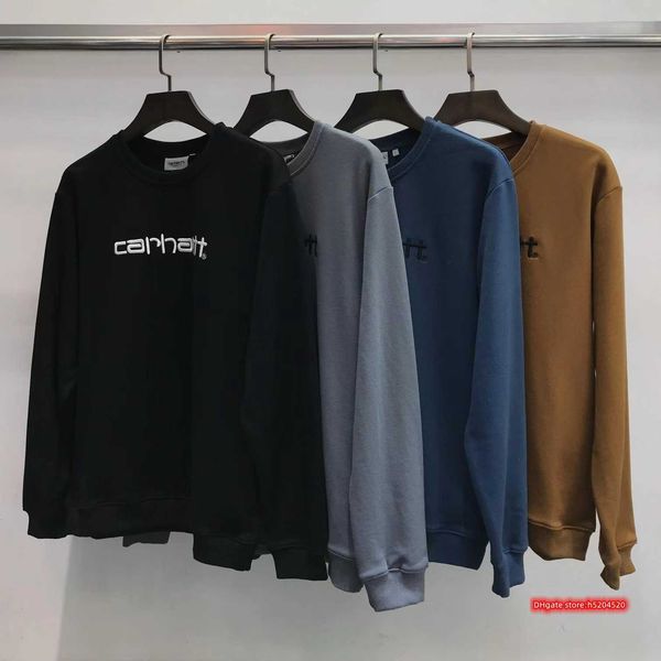 

0mp1 men's and women's hoodies sweatshirts north american high street brand carhart pure cotton kahart classic letters embroidery, Black