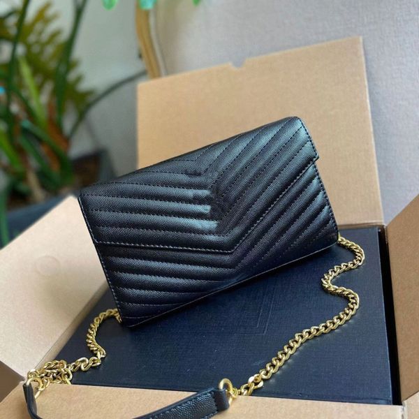 

designer chain envelope bag monograms women handbag luxurys fashion classic crossbody shoulder bags female clutch handbags cassandry leather