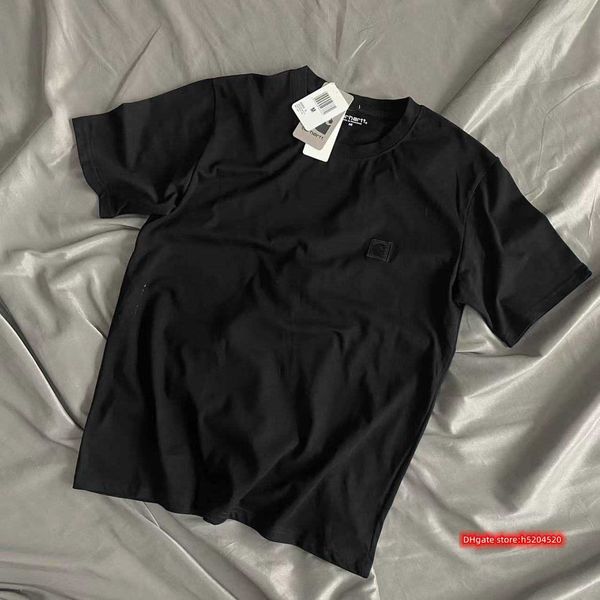 

men's t shirt north american high street brand carhart pure cotton short sleeve black label embroidery same loose hong kong limited squ, White;black