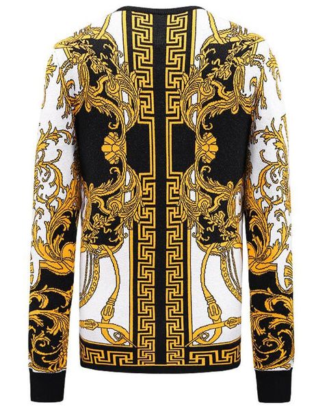 

mens fashion sweaters classic horse pattern pullovers british style casual sweater with stripe printing 2021 autumn warm shirts cc8761240, White;black