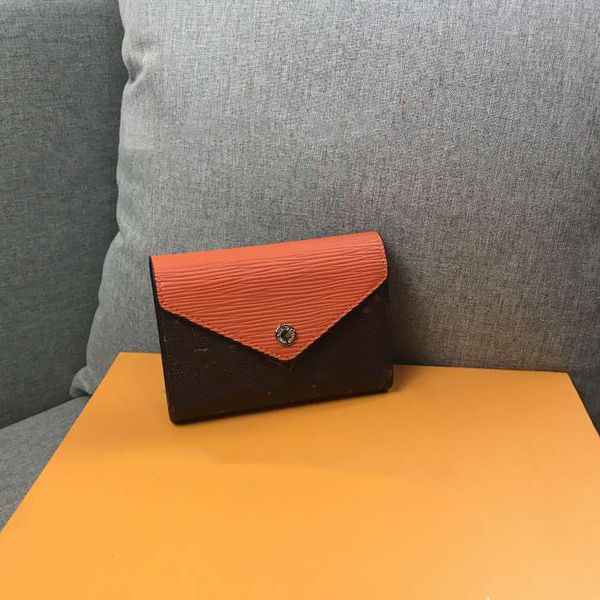 

2022 designer women wallet card holder flowers purse clutch fashion date code original box purse woman lady girls, Red;black