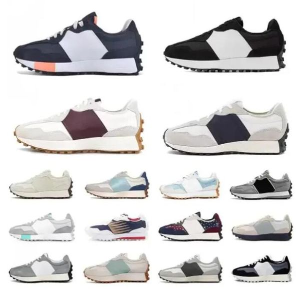 

casual n327 327 shoes designer sneakers women men flat shoe paisley pack pastel navy denim rain cloud violet leaf green mystic purple alumin, Black