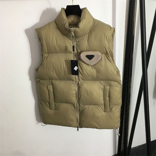 

padded women vest coat winter warm sleeveless jackets ins fashion street style vest coatscasual fashion versatile, Black
