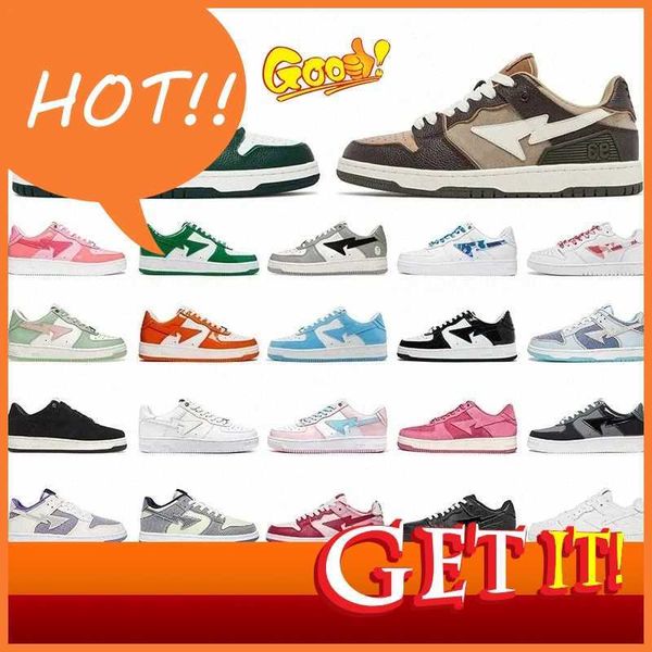 

designer bapestas baped sk8 sta casual shoes bapesta classic camo black white green red orange camouflage men women trainers sports sneaker