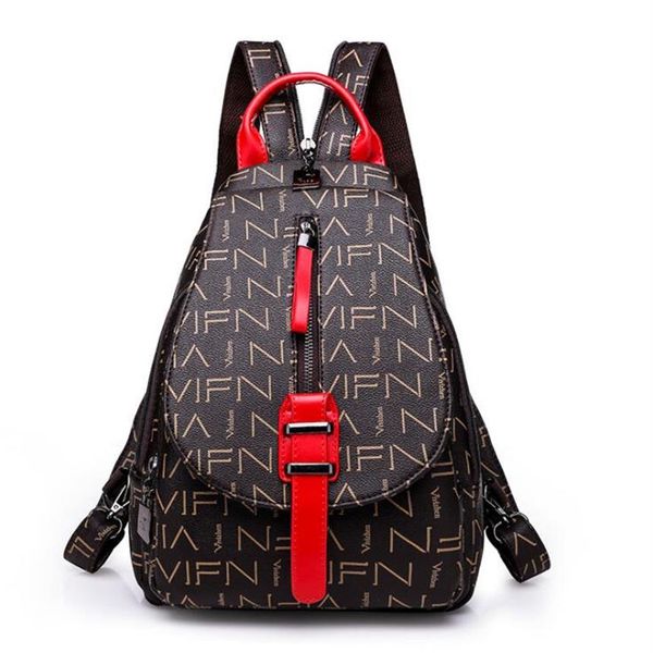 

2022 genuine leather pu school bags backpack style leisure handbag woman bag girl fashion bags mini high-capacity 608248b