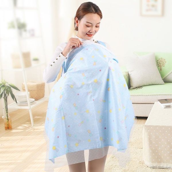 

7colors 2layers baby mum stripe cotton nursing cover maternity loose tshirt infant car seat covers breast feeding breast, White