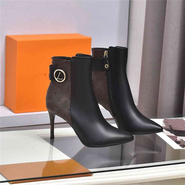 

luxury design boots louiseity fashion women retro decoration winter warm snow non slip high heel martin knight tassel casual socks boots viu, Black