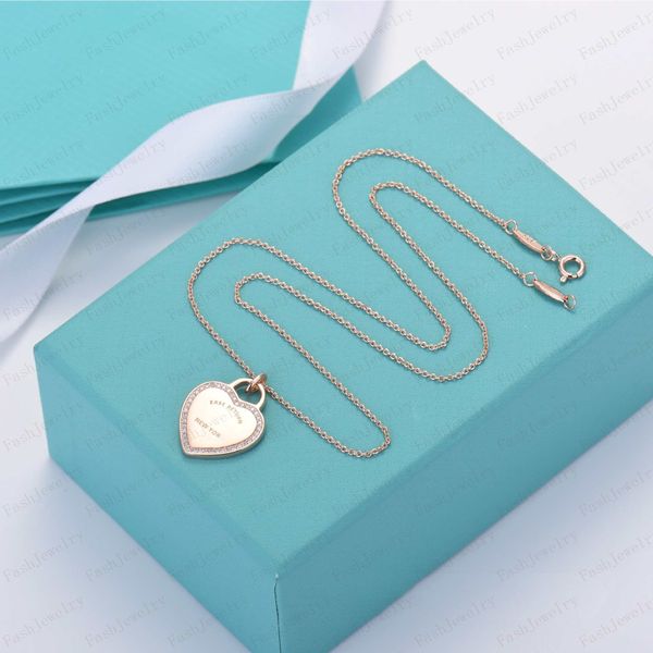 

designer love necklace female stainless steel couple gold chain square pendant neck luxury jewelry gift girlfriend accessories wholesale wit, Silver