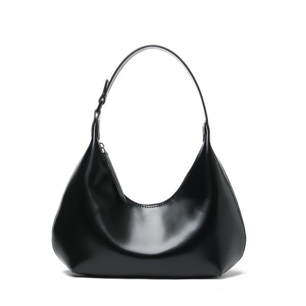 

fashion underarm bag 2022new style trend korean leather one-shoulder handbag for woman solid color black 27cm