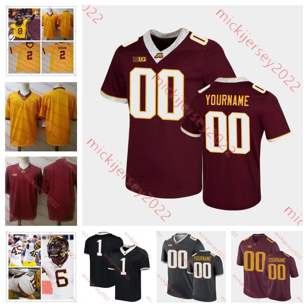 

minnesota golden gophers football custom stitched 3 bronko nagurski bobby bell charlie sanders damien wilson maxx williams jalen myrick eric, Black